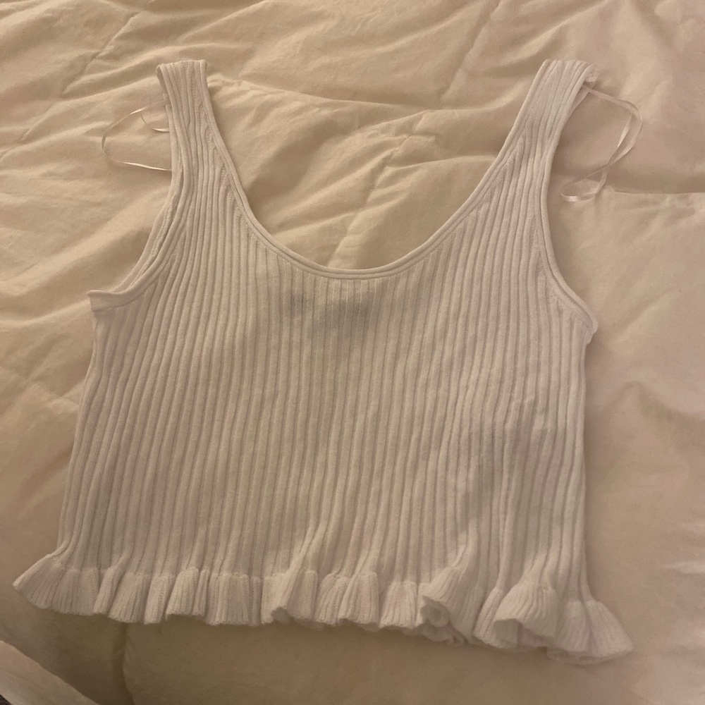Zara white crop top